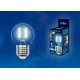 Лампа светодиодная филаментная (UL-00000302) Uniel Е27 6W 3000K матовая LED-G45-6W/WW/E27/FR PLS02WH