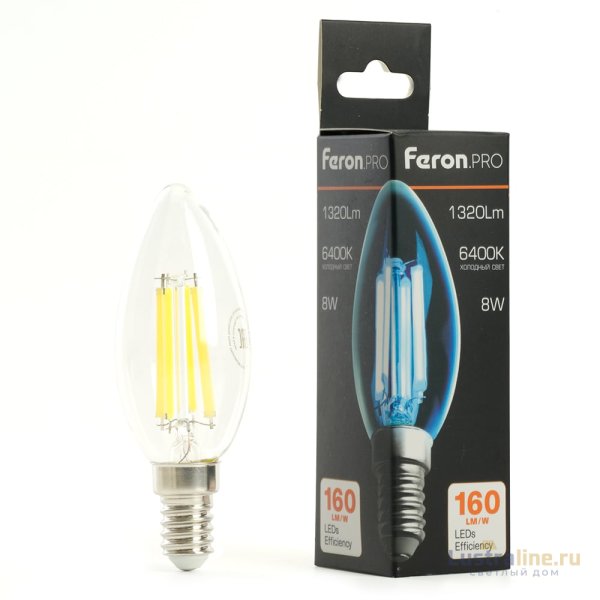 Лампа светодиодная Feron LB-1208 E14 8W 6400K 51249 Лампа светодиодная Feron LB-1208 E14 8W 6400K 51249