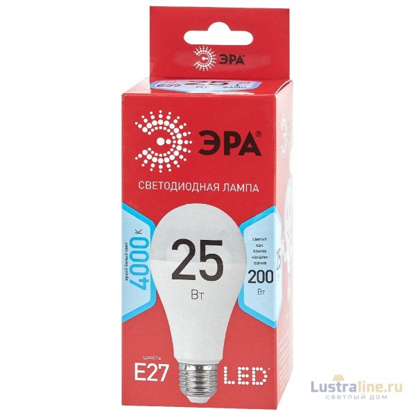 Лампа светодиодная Эра E27 25W 4000K LED A65-25W-840-E27 R Б0048010