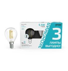 Лампа светодиодная Gauss Basic Filament E14 5,5W 4100K 1051126T