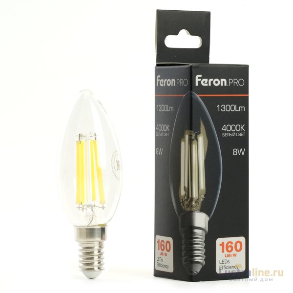 Светодиодная лампа Feron LB-1208 E14 8W 4000K 51248