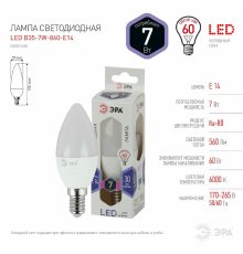 Лампа светодиодная Эра E14 7W 6000K LED B35-7W-860-E14 Б0031400