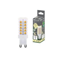 Лампа светодиодная TDM Electric G9 5W 3000K прозрачная SQ0340-0222 УЦ