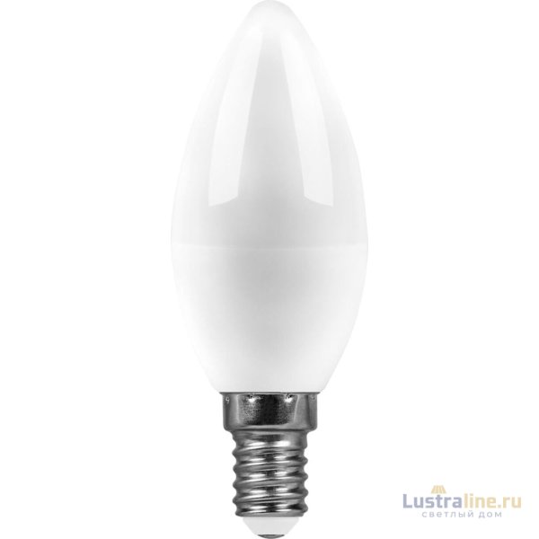 Лампа светодиодная Feron E14 9W 6400K свеча матовая SBC3709 55170