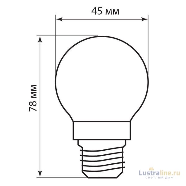 Лампа светодиодная филаментная Feron E27 5W 4000K Шар Прозрачная LB-61 25582