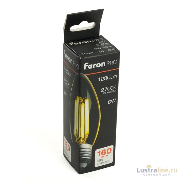 Светодиодная лампа Feron LB-1208 E27 8W 2700K 51241