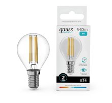 Лампа светодиодная Gauss Filament Elementary E14 8W 4100K 52128
