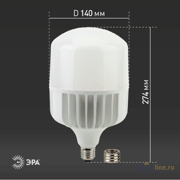 Лампа светодиодная Эра E27 85W 4000K LED POWER T140-85W-4000-E27/E40 Б0032087 Лампа светодиодная Эра E27 85W 4000K LED POWER T140-85W-4000-E27/E40 Б0032087