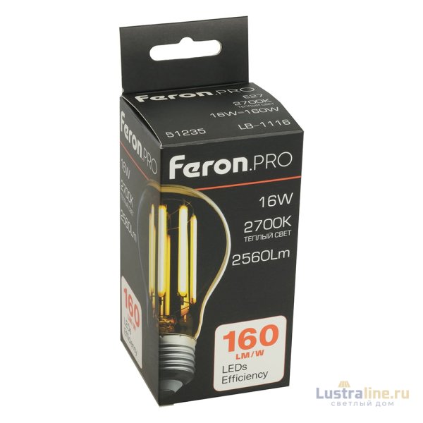 Светодиодная лампа Feron LB-1116 E27 16W 2700K 51235 Светодиодная лампа Feron LB-1116 E27 16W 2700K 51235
