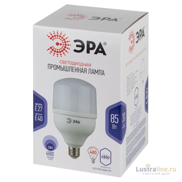 Лампа светодиодная Эра E40 85W 6500K LED POWER T140-85W-6500-E27/E40 Б0032088 Лампа светодиодная Эра E40 85W 6500K LED POWER T140-85W-6500-E27/E40 Б0032088