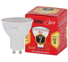 Лампа светодиодная Эра GU10 7W 2700K ECO LED MR16-7W-827-GU10 Б0040874