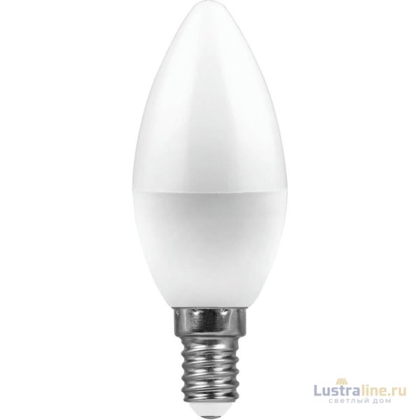 Лампа светодиодная Feron E14 7W 4000K Прямосторонняя Матовая LB-433 25899