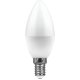 Лампа светодиодная Feron E14 7W 4000K Прямосторонняя Матовая LB-433 25899