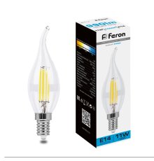 Лампа светодиодная Feron LB-714 Свеча на ветру E14 11W 6400K 38237