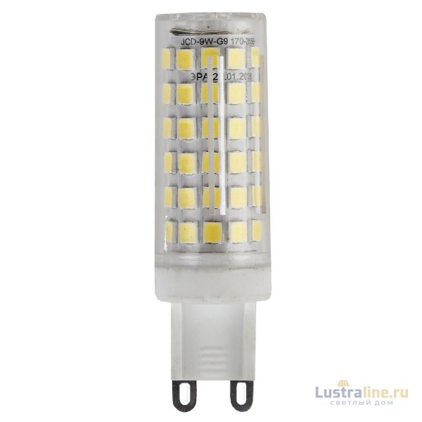 Лампа светодиодная Эра G9 9W 2700K LED JCD-9W-CER-827-G9 Б0033185