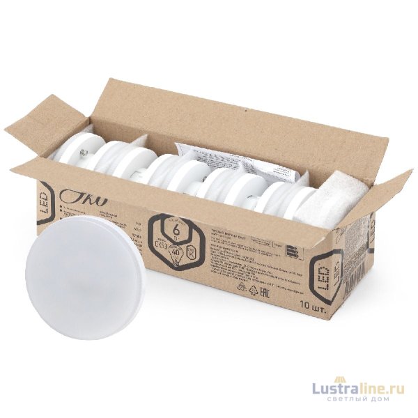 Лампа светодиодная Эра GX53 6W 2700K ECO LED GX-6W-827-GX53 (10-PACK) Б0036545 Лампа светодиодная Эра GX53 6W 2700K ECO LED GX-6W-827-GX53 (10-PACK) Б0036545