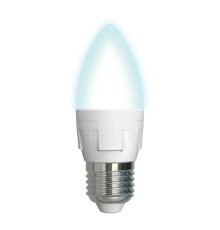 Лампа светодиодная (UL-00002412) Uniel E27 7W 4000K матовая LED-C37 7W/NW/E27/FR PLP01WH