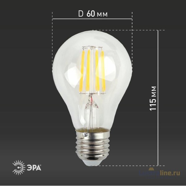 Лампа светодиодная Эра E27 15W 2700K F-LED A60-15W-827-E27 Б0046981 Лампа светодиодная Эра E27 15W 2700K F-LED A60-15W-827-E27 Б0046981