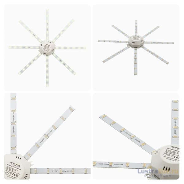 Комплект светодиодных линеек Apeyron Звездочка 220В 5730 20Вт 3000К IP30 02-45 Комплект светодиодных линеек Apeyron Звездочка 220В 5730 20Вт 3000К IP30 02-45