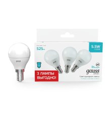 Лампа светодиодная Gauss Basic E14 5,5W 4100K 10531252T