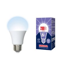 Лампа светодиодная (UL-00004471) Volpe E27 25W 6500K матовая LED-A70-25W/6500K/E27/FR/NR