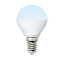 Лампа светодиодная (UL-00002376) Uniel E14 6W 4000K матовая LED-G45-6W/NW/E14/FR/MB PLM11WH