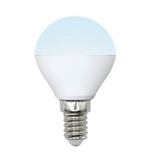 Лампа светодиодная (UL-00002376) Uniel E14 6W 4000K матовая LED-G45-6W/NW/E14/FR/MB PLM11WH
