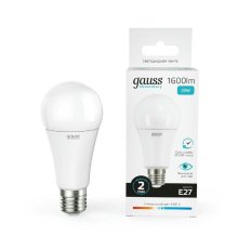 Лампа cветодиодная Gauss E27 20W 4100K груша матовая 23229