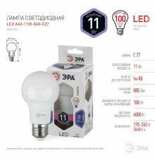 Лампа светодиодная Эра E27 11W 6000K LED A60-11W-860-E27 Б0031394