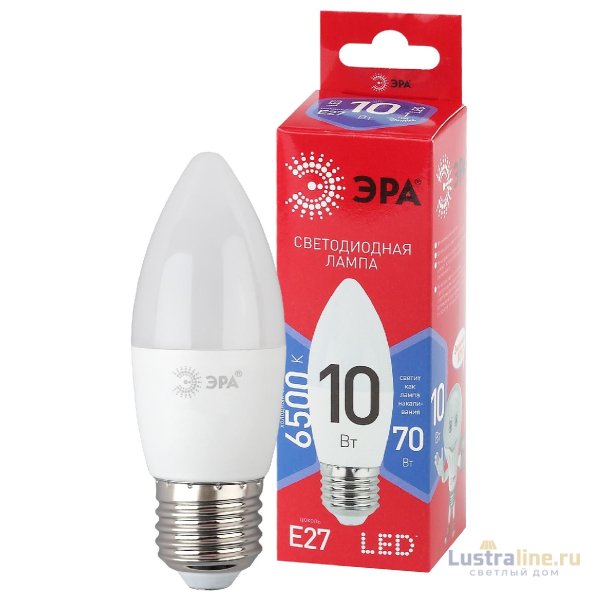 Лампа светодиодная Эра E27 10W 6500K LED B35-10W-865-E27 R Б0045338 Лампа светодиодная Эра E27 10W 6500K LED B35-10W-865-E27 R Б0045338