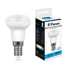Лампа светодиодная Feron E14 5W 6400K Груша Матовая LB-439 25518
