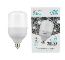 Лампа светодиодная Gauss E27 32W 4000K матовая 63223