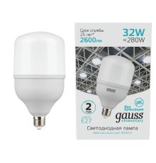 Лампа светодиодная Gauss E27 32W 4000K матовая 63223