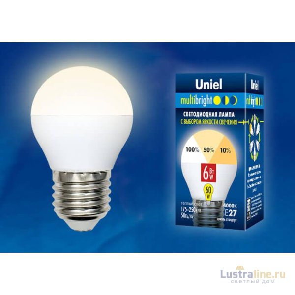 Лампа светодиодная (UL-00002375) Uniel E14 6W 3000K матовая LED-G45-6W/WW/E14/FR/MB PLM11WH Лампа светодиодная (UL-00002375) Uniel E14 6W 3000K матовая LED-G45-6W/WW/E14/FR/MB PLM11WH