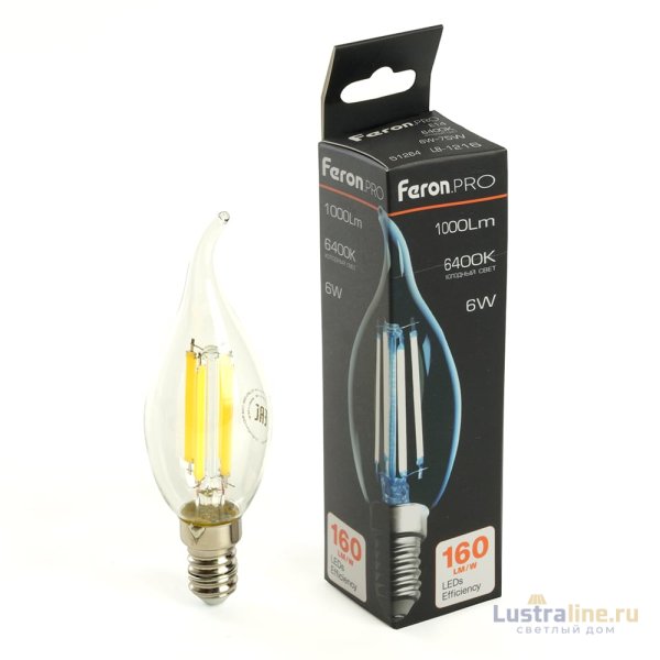 Лампа светодиодная Feron LB-1216 E14 6W 6400K 51264 Лампа светодиодная Feron LB-1216 E14 6W 6400K 51264