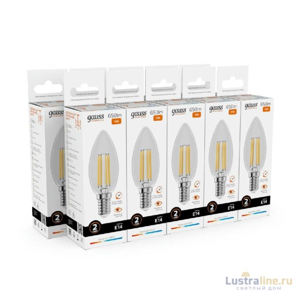 Лампа светодиодная Gauss Filament Elementary E14 10W 2700K 32110 Лампа светодиодная Gauss Filament Elementary E14 10W 2700K 32110
