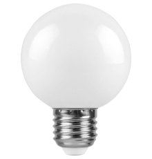 Лампа светодиодная Feron E27 3W 6400K Шар Матовая LB-371 25902
