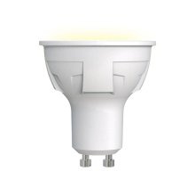 Лампа светодиодная (UL-00002423) Uniel GU10 6W 3000K матовая LED-JCDR 6W/WW/GU10/FR PLP01WH