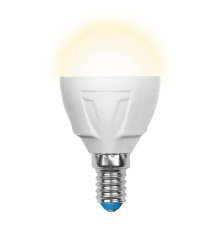 Лампа светодиодная (UL-00002419) Uniel E14 7W 3000K матовая LED-G45 7W/WW/E14/FR PLP01WH