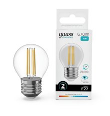 Лампа светодиодная Gauss Filament Elementary E27 10W 4100K 52220