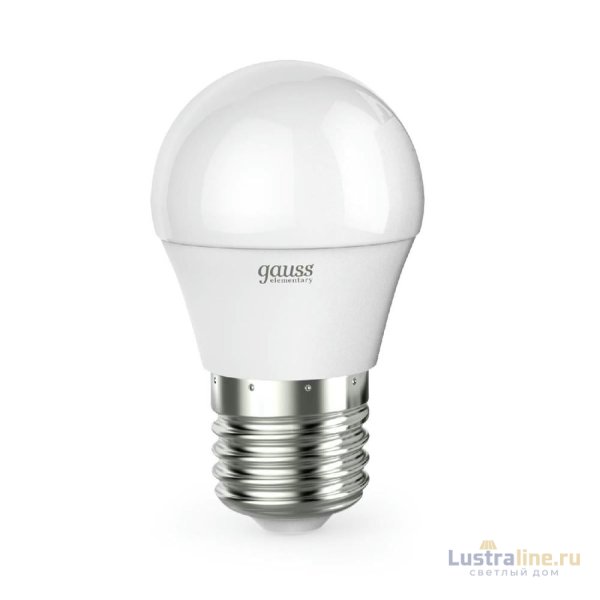 Лампа светодиодная Gauss E27 10W 6500K шар матовый 53230
