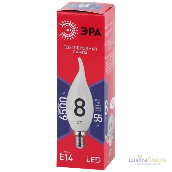 Лампа светодиодная Эра E14 8W 6500K LED BXS-8W-865-E14 R Б0045345 Лампа светодиодная Эра E14 8W 6500K LED BXS-8W-865-E14 R Б0045345