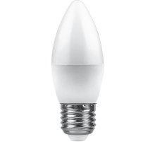 Лампа светодиодная Feron E27 9W 6400K Свеча Матовая LB-570 25938