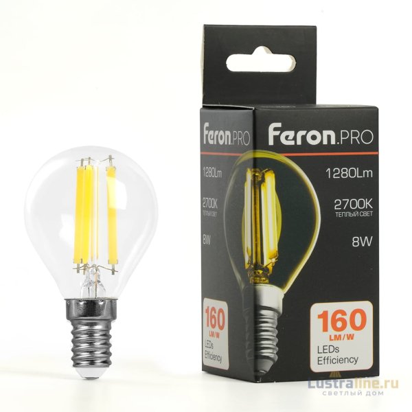 Лампа светодиодная Feron LB-1708 E14 8W 2700K 51259 Лампа светодиодная Feron LB-1708 E14 8W 2700K 51259