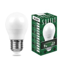 Лампа светодиодная Saffit SBG4509 шар E27 9W 4000K 55083