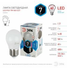 Лампа светодиодная Эра E27 7W 4000K LED P45-7W-840-E27 Б0020554