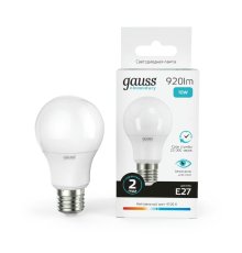 Лампа светодиодная Gauss E27 10W 4100K груша матовая 23220