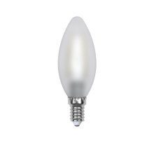 Лампа светодиодная филаментная (UL-00000305) Uniel E14 6W 3000K матовая LED-C35-6W/WW/E14/FR PLS02WH