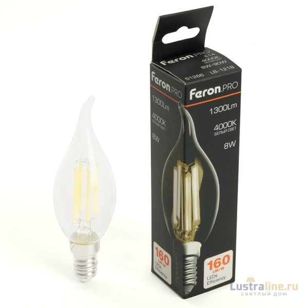 Лампа светодиодная Feron LB-1218 E14 8W 4000K 51266 Лампа светодиодная Feron LB-1218 E14 8W 4000K 51266