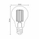 Лампа светодиодная филаментная Uniel LED-A60-7W/3000K/E27/CL GLY01TR UL-00011934